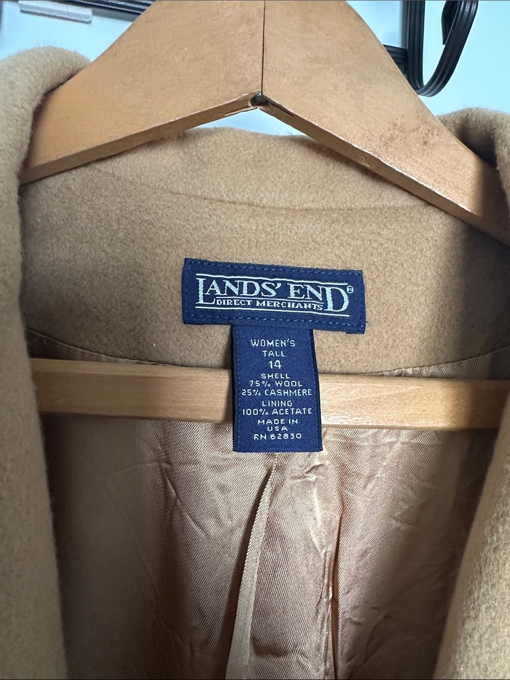 Vintage 1980s Camel Wool Blazer - Picture 3 of 6